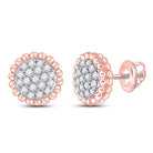 Rose Blossom Diamond Cluster Earrings - Splendid Jewellery