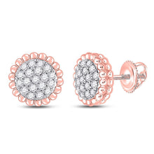 Load image into Gallery viewer, Rose Blossom Diamond Cluster Earrings - Splendid Jewellery