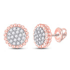 Rose Blossom Diamond Cluster Earrings - Splendid Jewellery