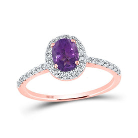 Rose Gold Amethyst Solitaire Ring: A Mesmerizing Gemstone Delight - Splendid Jewellery