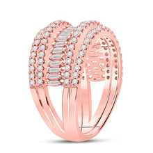 Load image into Gallery viewer, Rose Gold Baguette Brilliance Diamond Band - Second Side View