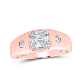 Rose Gold Baguette Diamond Band Ring for Men - Elegant and Masculine 3/8 Cttw Jewelry - Splendid Jewellery