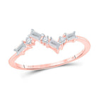 Rose Gold Baguette Diamond Scattered Band Ring - A Mesmerizing Delight - Splendid Jewellery