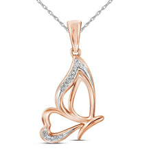 Load image into Gallery viewer, Rose Gold Butterfly Diamond Pendant | Nature's Whimsical Charm - Splendid Jewellery