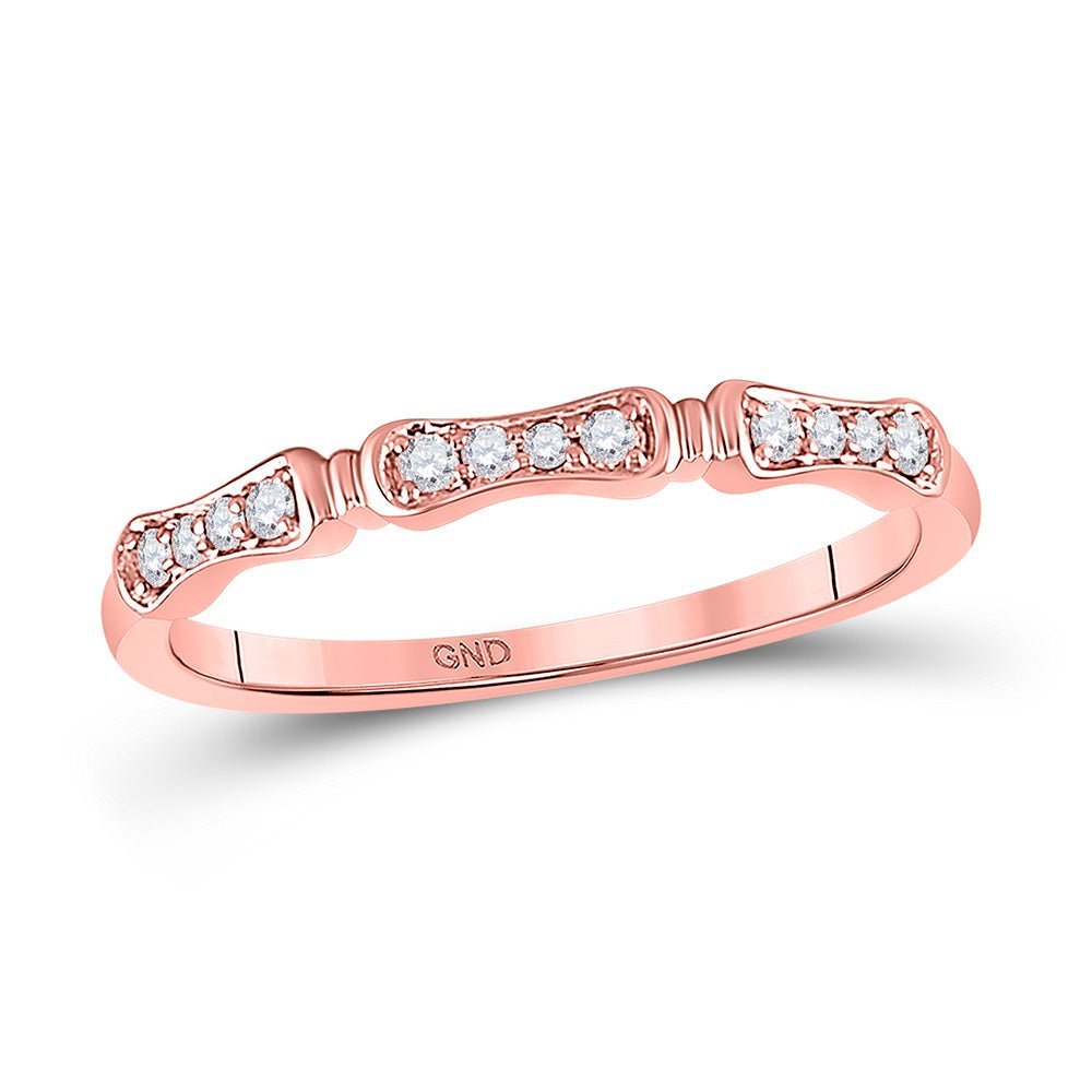Rose Gold Delicate Diamond Stackable Band - A Touch of Elegance and Sophistication - Splendid Jewellery
