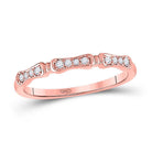 Rose Gold Delicate Diamond Stackable Band - A Touch of Elegance and Sophistication - Splendid Jewellery