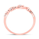 Rose Gold Delight | 10kt Rose Gold Womens Round Diamond Band Ring 1/20 Cttw - Splendid Jewellery