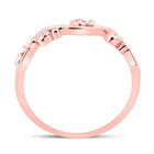 Rose Gold Delight | 10kt Rose Gold Womens Round Diamond Band Ring 1/20 Cttw - Splendid Jewellery