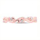 Rose Gold Delight | 10kt Rose Gold Womens Round Diamond Band Ring 1/20 Cttw - Splendid Jewellery