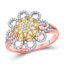Load image into Gallery viewer, Rose Gold Diamond Blossom Ring - Splendid Jewellery