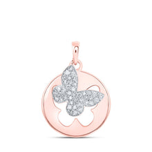 Load image into Gallery viewer, Rose Gold Diamond Butterfly Pendant: A Symbol of Elegance and Transformation - Splendid Jewellery