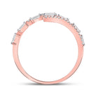 Rose Gold Diamond Bypass Elegance Ring - Second Side View