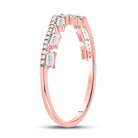 Rose Gold Diamond Bypass Elegance Ring - Splendid Jewellery