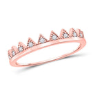 Rose Gold Diamond Chevron Stackable Band Ring - A Touch of Elegance and Versatility - Splendid Jewellery