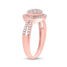 Load image into Gallery viewer, Rose Gold Diamond Cluster Brilliance Ring Side View from Splendid Jewellery