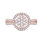 Rose Gold Diamond Cluster Brilliance Ring Front View from Splendid Jewellery