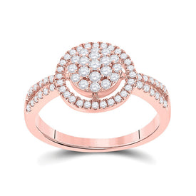 Rose Gold Diamond Cluster Brilliance Ring Top View from Splendid Jewellery