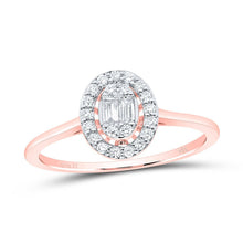Load image into Gallery viewer, Rose Gold Diamond Cluster Oval Ring - Captivating Elegance - Splendid Jewellery