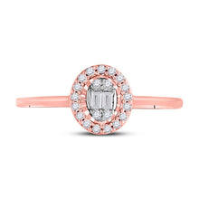 Load image into Gallery viewer, Rose Gold Diamond Cluster Oval Ring - Captivating Elegance - Splendid Jewellery