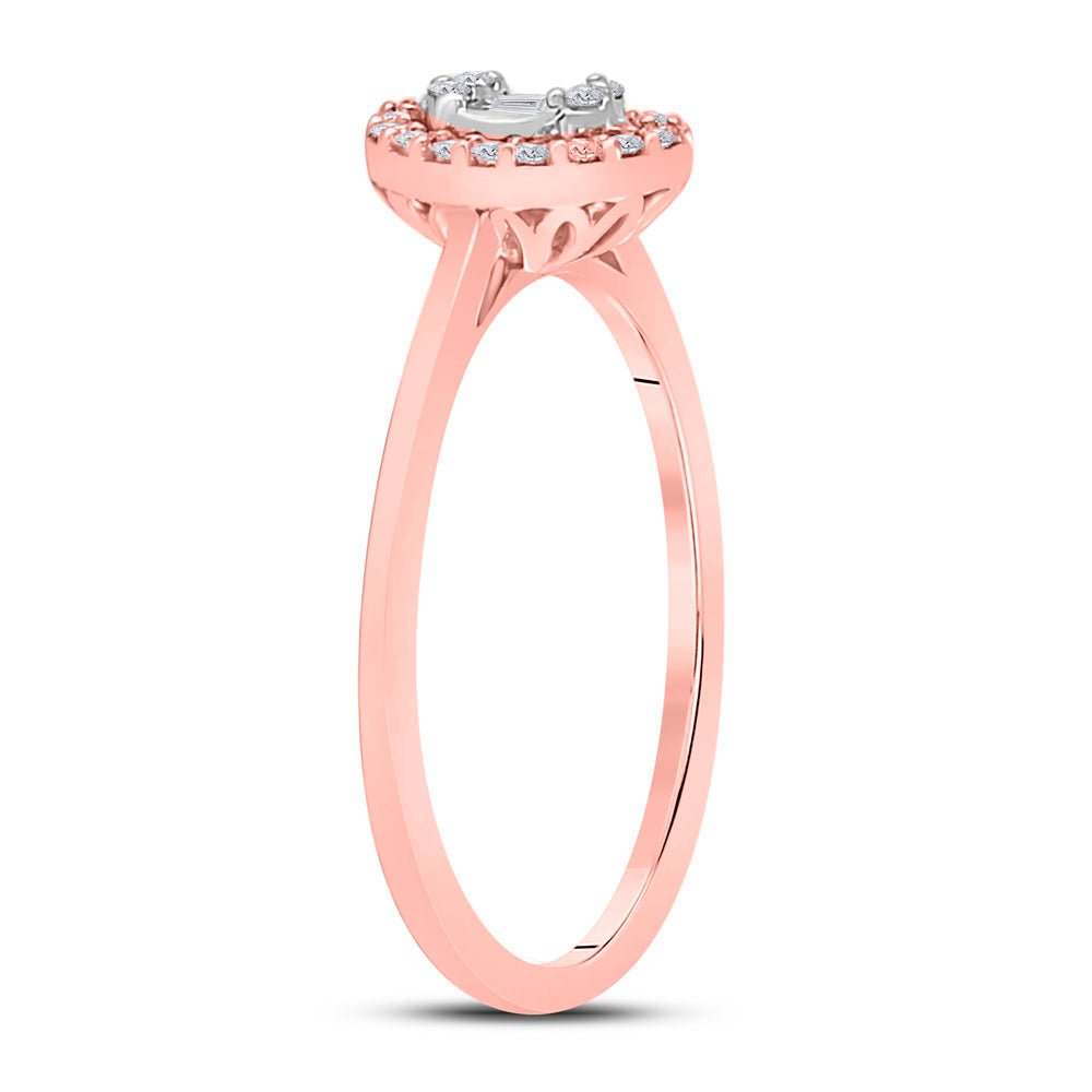 Rose Gold Diamond Cluster Oval Ring - Captivating Elegance - Splendid Jewellery