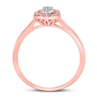 Rose Gold Diamond Cluster Oval Ring - Captivating Elegance - Splendid Jewellery