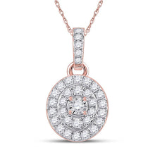 Load image into Gallery viewer, Rose Gold Diamond Cluster Pendant | Exquisite Brilliance and Timeless Elegance - Splendid Jewellery