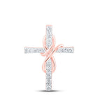 Rose Gold Diamond Cross of Faith Pendant - Splendid Jewellery