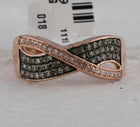 Rose Gold Diamond Crossover Elegance Ring - Alternate view 4 from Splendid Jewellery