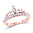 Rose Gold Diamond Crown Tiara Band Ring: A Majestic Jewel of Elegance and Brilliance - Splendid Jewellery