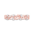 Rose Gold Diamond Curl Band Ring - A Dazzling Statement of Elegance and Sophistication - Splendid Jewellery