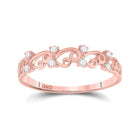 Rose Gold Diamond Curl Band Ring - A Dazzling Statement of Elegance and Sophistication - Splendid Jewellery