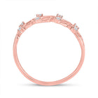 Rose Gold Diamond Curl Band Ring - A Dazzling Statement of Elegance and Sophistication - Splendid Jewellery