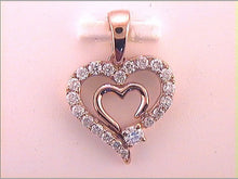 Load image into Gallery viewer, Rose Gold Diamond Double Heart Pendant - A Symbol of Everlasting Love - Splendid Jewellery