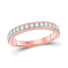 Rose Gold Diamond Elegance: 14kt Round Diamond Band Ring - Splendid Jewellery