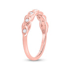 Rose Gold Diamond Elegance Band | 10kt Rose Gold Womens Round Diamond Band Ring 1/10 Cttw - Alternate view 3 from Splendid Jewellery