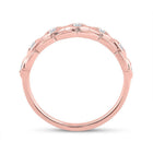 Rose Gold Diamond Elegance Band | 10kt Rose Gold Womens Round Diamond Band Ring 1/10 Cttw - Splendid Jewellery