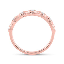 Load image into Gallery viewer, Rose Gold Diamond Elegance Band | 10kt Rose Gold Womens Round Diamond Band Ring 1/10 Cttw - Alternate view 2 from Splendid Jewellery