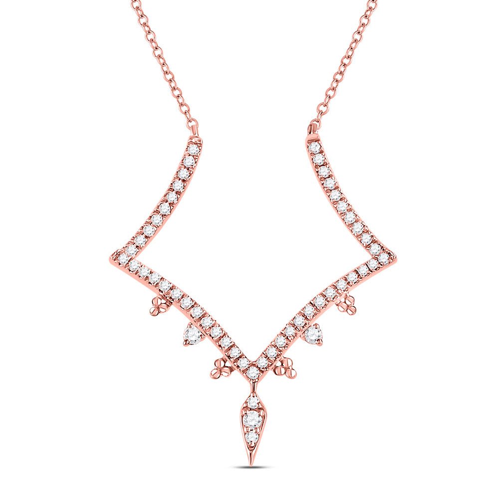 Rose Gold Diamond Elegance Necklace - Splendid Jewellery