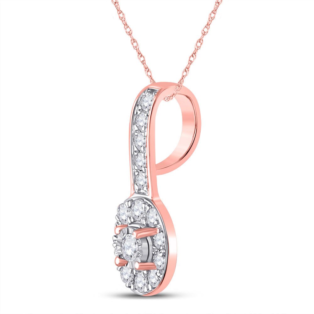 Rose Gold Diamond Elegance Pendant - Splendid Jewellery