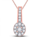 Rose Gold Diamond Elegance Pendant - Splendid Jewellery