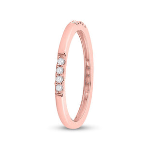 Rose Gold Diamond Elegance Stackable Band - Splendid Jewellery