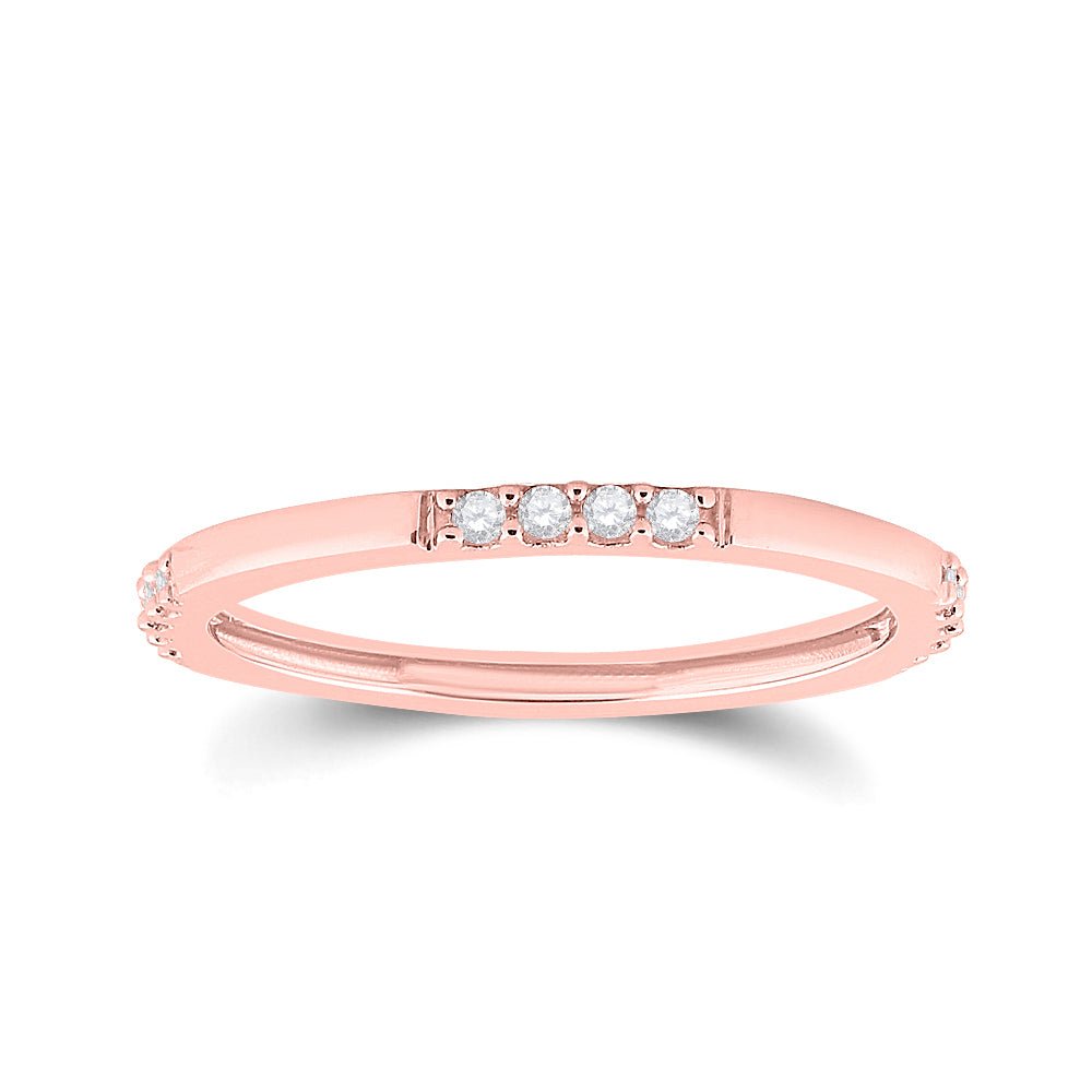 Rose Gold Diamond Elegance Stackable Band - Splendid Jewellery