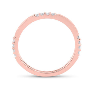 Rose Gold Diamond Elegance Stackable Band - Splendid Jewellery