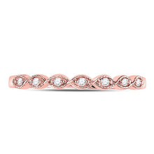 Load image into Gallery viewer, Rose Gold Diamond Elegance Stackable Band - Splendid Jewellery