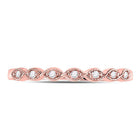 Rose Gold Diamond Elegance Stackable Band - Front View