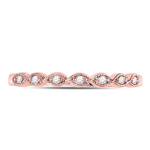 Rose Gold Diamond Elegance Stackable Band - Splendid Jewellery