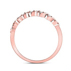 Rose Gold Diamond Elegance Stackable Band - Side View