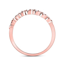 Load image into Gallery viewer, Rose Gold Diamond Elegance Stackable Band - Top View
