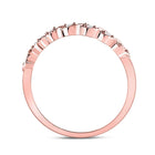 Rose Gold Diamond Elegance Stackable Band - Top View