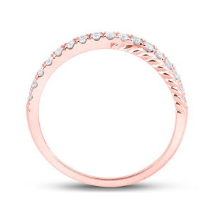 Rose Gold Diamond Elegance Stackable Band Ring - Splendid Jewellery